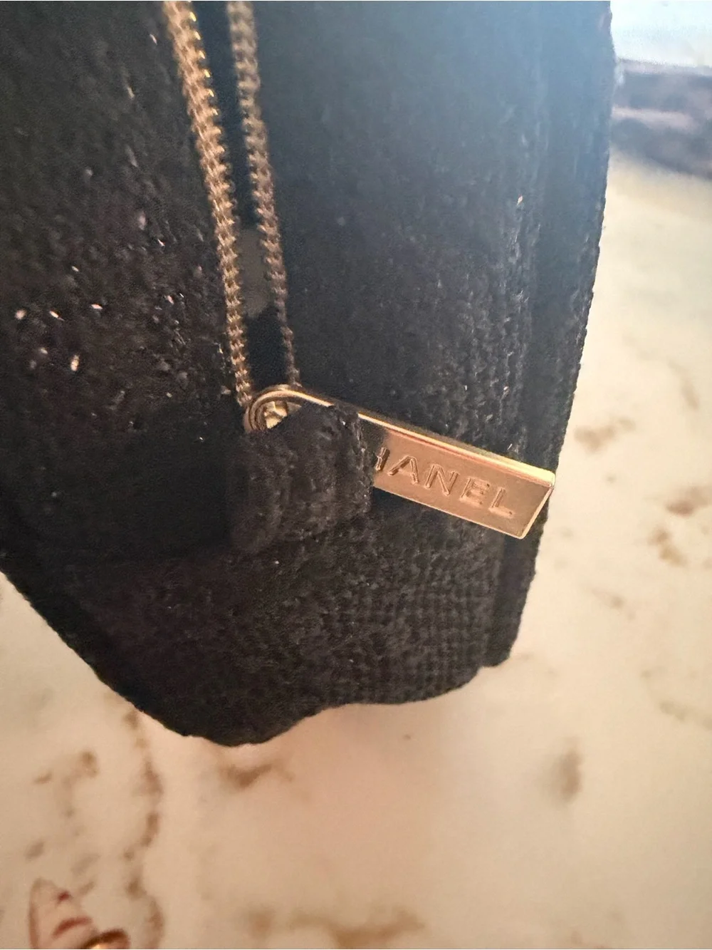 CHANEL black tweed